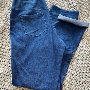 Lyssé Boyfriend Denim Jeans Large Mid Wash Jeggings